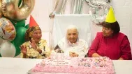 Foto: AFP. Margaret Maritz celebra su cumpleaños 118.
