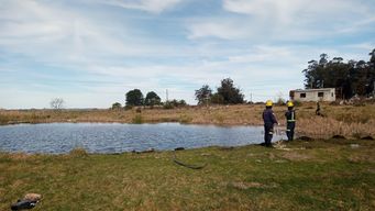 adolescente desaparecio en aguas de un tajamar; la busqueda se detuvo por la noche y se retoma el jueves