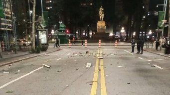 Foto cedida a Subrayado. Objetos sobre 18 de Julio, tirados desde el Palacio Salvo.