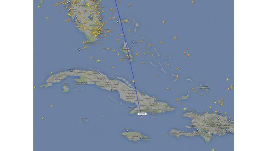 Avión a la deriva salió de EEUU, pasó por Cuba y cayó en Jamaica