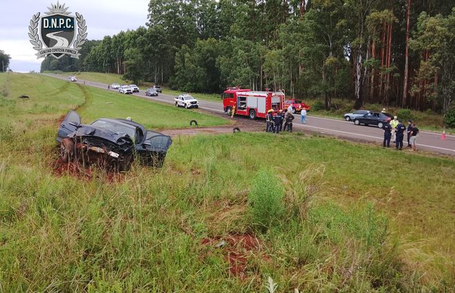 Foto: Policía Caminera. Accidente fatal en ruta 5, Rivera.