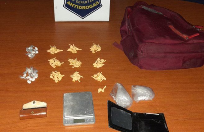 Foto: Ministerio del Interior. El imputado tenía un antecedente por suministro de drogas, y cayó por el mismo delito.