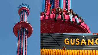 mira las primeras imagenes de la caida libre y del gusano loco, que inauguran hoy: cada boleto sale $100