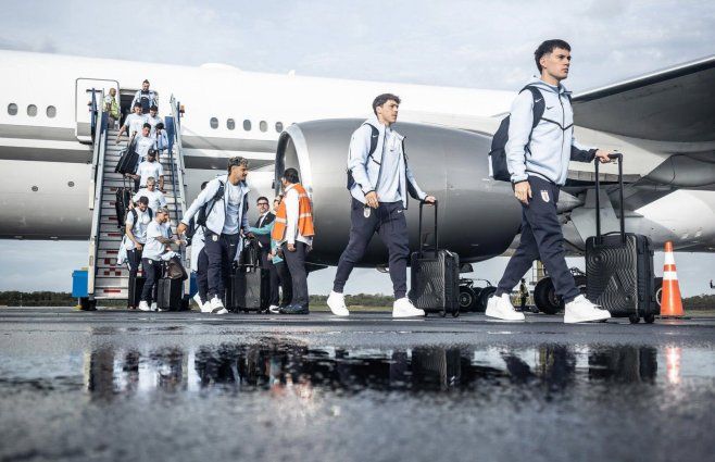 Uruguay llegó a México y ya concentra en Playa del Carmen previo a su debut en el Mundial