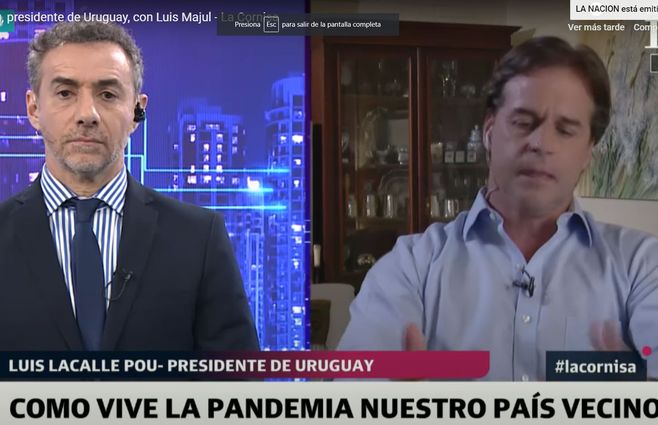Majul entrevist&oacute; a Lacalle Pou este domingo. El presidente dio media docena de entrevistas a medios argentinos.&nbsp;