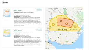 inumet actualiza a alerta naranja por tormentas fuertes y lluvias intensas