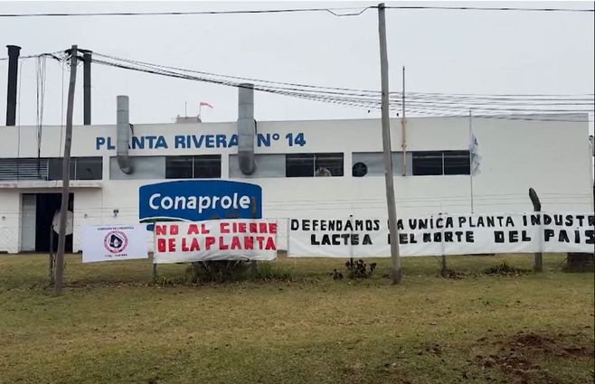 Paro general por cierre de planta de Conaprole en Rivera, y planta de Lactalis en Cardona.