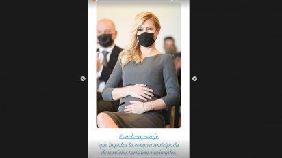 pareja de alberto fernandez publico imagenes con pancita