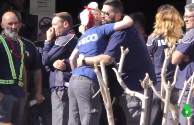 Empleados de Iveco realizaron un acto en homenaje a Verónica