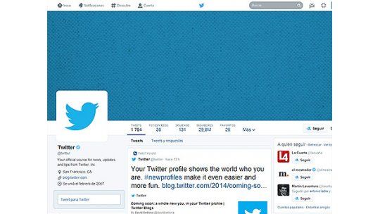 Twitter refresca los perfiles de sus usuarios
