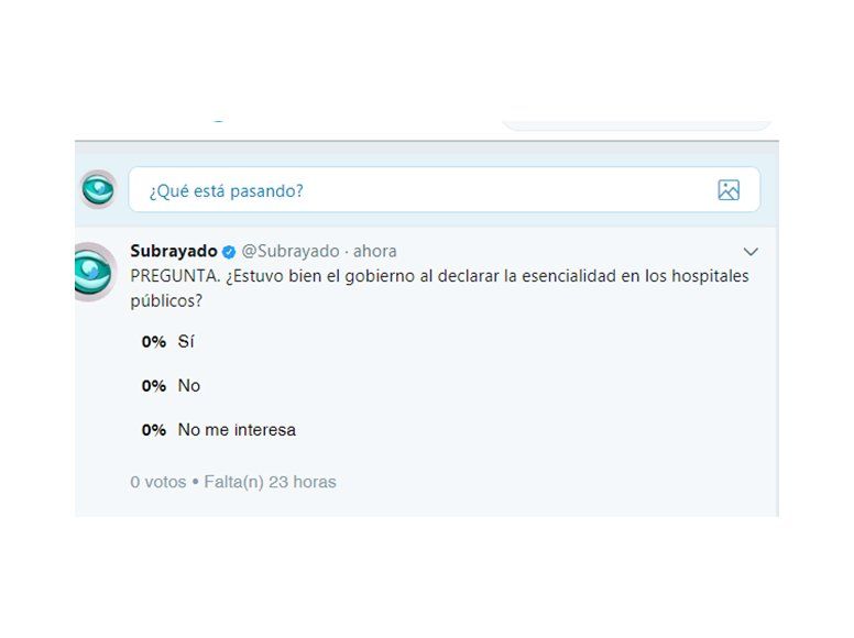 PREGUNTA DEL DÍA: esencialidad en los hospitales públicos