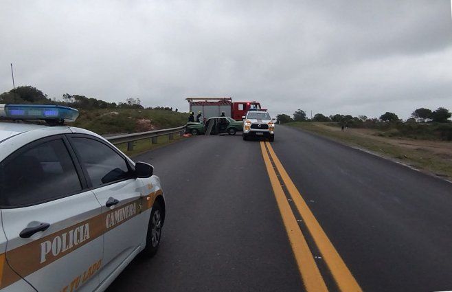 Foto: Policía Caminera. El accidente ocurrió en el kilómetro 125 de la ruta 8, en el mediodía de este lunes.