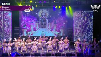 Presentación de Zíngaros, ganador en Parodistas y al mejor espectáculo del Carnaval 2024. Foto: captura de pantalla de la transmisión de TV.