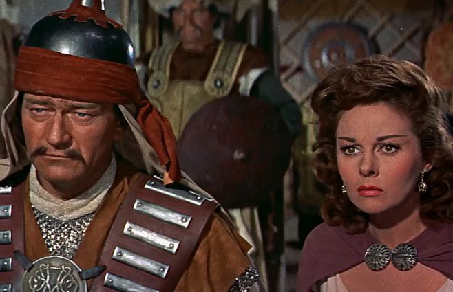 John Wayne y&nbsp;Susan Hayward