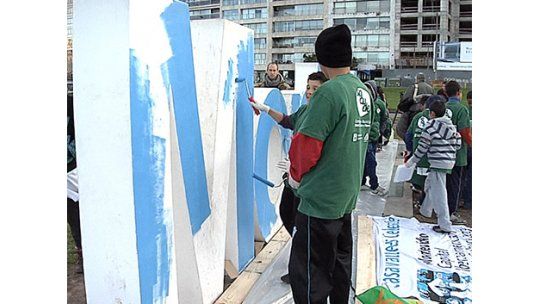 El cartel “Montevideo” se puso a tono con el Mundial