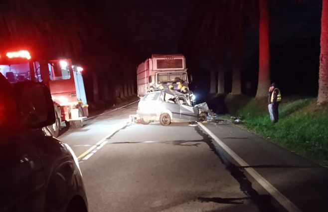 Foto: Policía Caminera. El siniestro de tránsito ocurrió en la madrugada de este miércoles en Colonia.