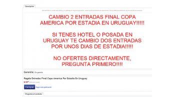Argentinos cambian entradas para la final por estadía en Uruguay