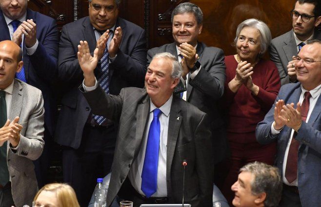 Luis Alberto Heber se despide del Senado y el Parlamento. Foto: FocoUy