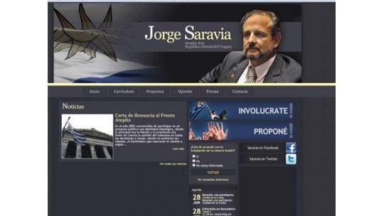 El senador Jorge Saravia, un auténtico rebelde web