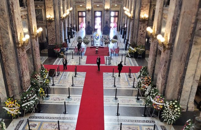 El velatorio de Mujica en el Palacio Legislativo. Foto: Nicolás Vigliola, Subrayado.