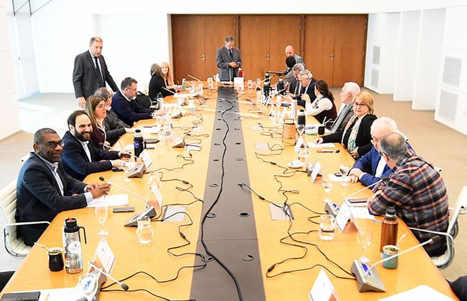 Presidente Orsi en el Consejo de Ministros. Foto: FocoUy