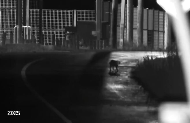 Puma registrado en cámaras de videovigilancia.