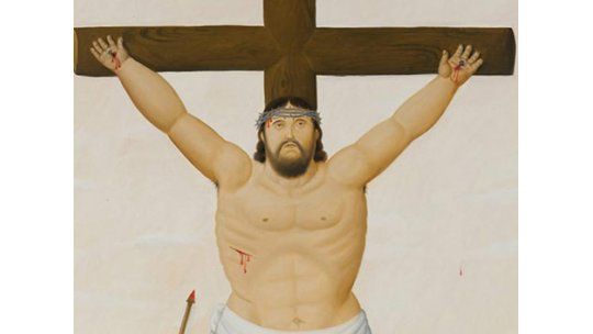 Botero pintó a Cristo gordo y expone su obra en Nueva York