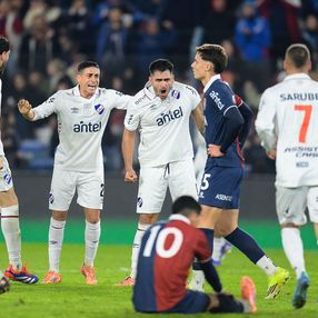 Maxi Gómez celebra el gol de Nacional ante Albion. Foto: FocoUy Maxi Gómez celebra el gol de Nacional ante Albion. Foto: FocoUy