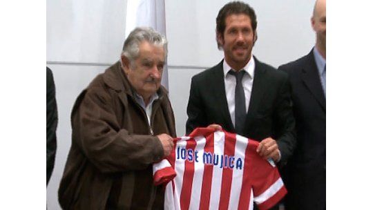 Mujica recibió a Simeone y a los uruguayos del Atlético Madrid