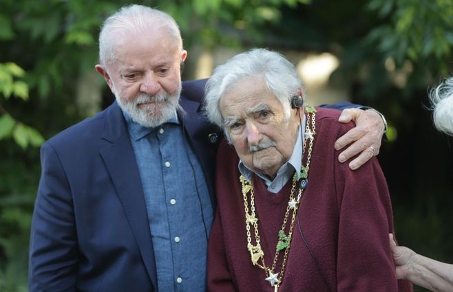 Lula en la última visita a Mujica en Montevideo. Foto: FocoUy