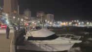 Embarcación se soltó de amarras en el puerto de Punta del Este, producto de los fuertes vientos en la zona