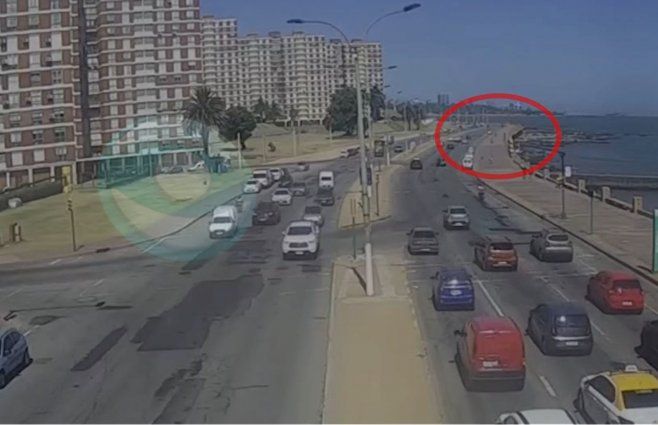 El siniestro ocurrió el jueves 19 de enero de 2023 en la rambla Sur casi Paraguay. 