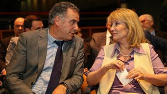 Foto: FocoUy. Yamandú Orsi y Carolina Cosse.