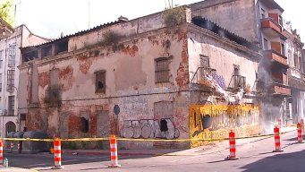 Foto: Subrayado. Casa con peligro de derrumbe en Ciudad Vieja; un detenido.
