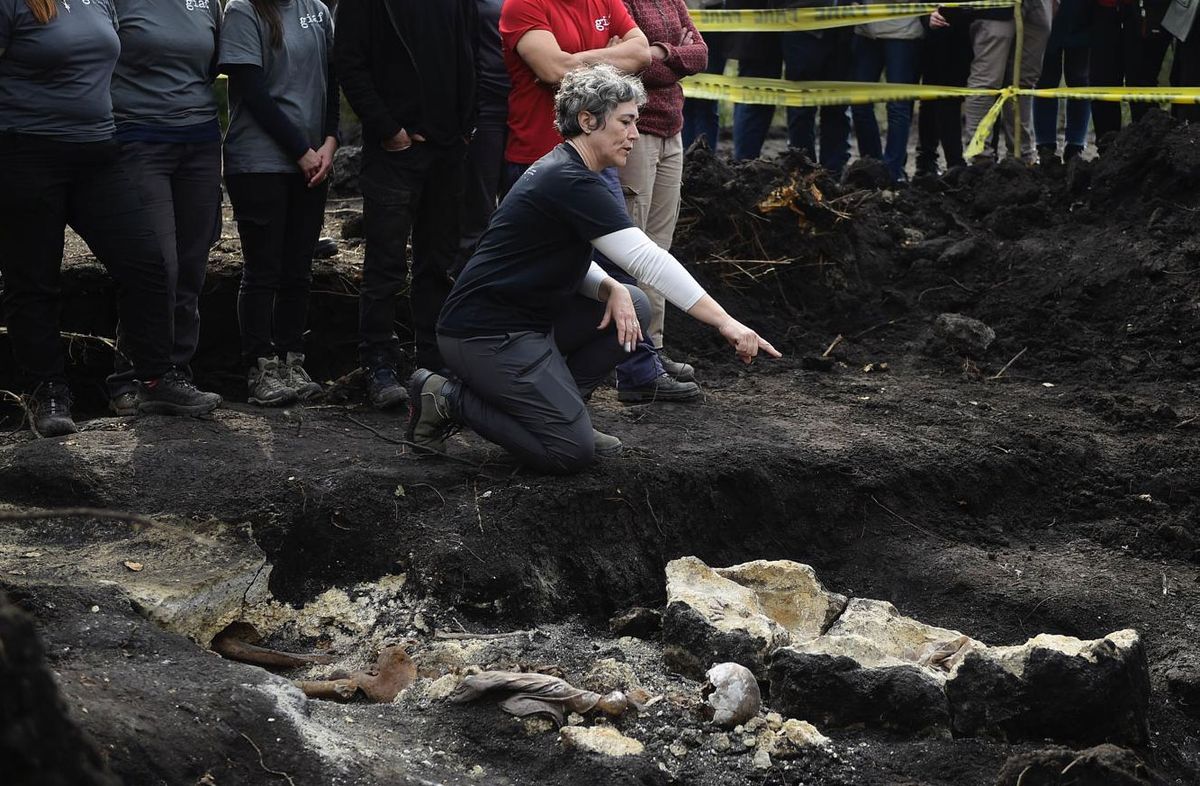 Restos humanos en el Batallón 14. Foto: FocoUy Restos humanos en el Batallón 14. Foto: FocoUy