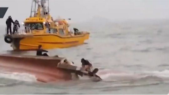 choque barcos corea