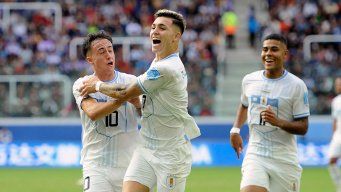 El gol de Uruguay de Anderson Duarte. Foto: AFP-