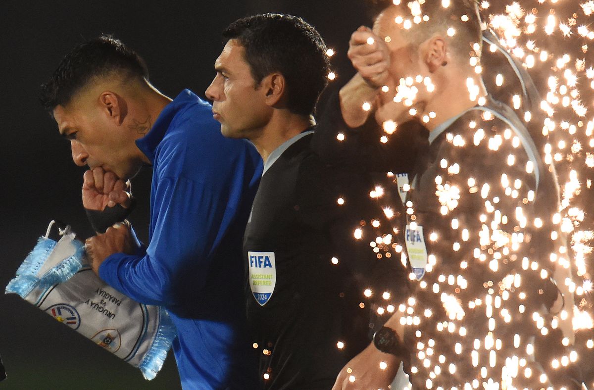 Último partido de Luis Suárez con la Celeste. Foto: AFP