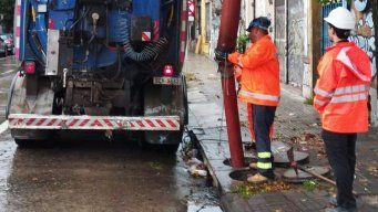 Foto: IMM. Las lluvias y tormentas afectan Montevideo este este martes.