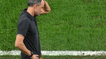 Luis Enrique tras la eliminación por penales con Marruecos. AFP.