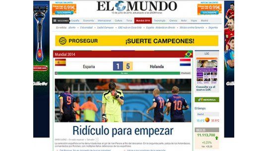 Duras críticas de medios españoles tras la goleada de Holanda