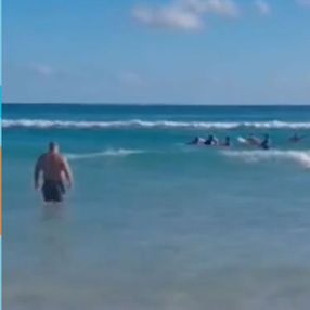 Foto: captura de video grabado en la playa durante el rescate. Publicado por el portal de noticias G1 (Globo). Foto: captura de video grabado en la playa durante el rescate. Publicado por el portal de noticias G1 (Globo).