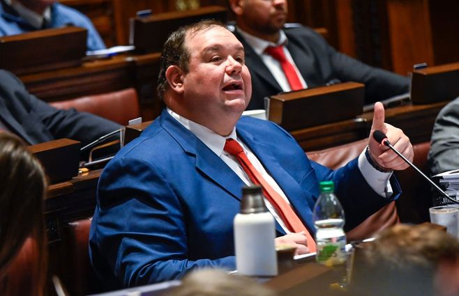 Diputado Cervini en la interpelación al ministro Ortuño. Foto: FocoUy