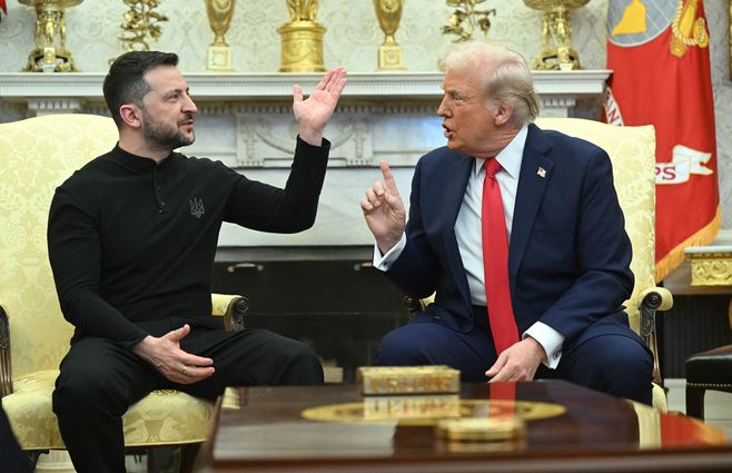 Trump discute con Zelensky en la Casa Blanca. AFP.