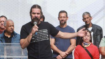 Sergio Sommaruga en el acto del PIT-CNT por el Día de los Trabajadores. Foto: FocoUy