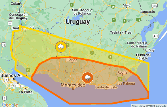 Rige Una Alerta Naranja Y Otra Amarilla Por Tormentas Fuertes Y Lluvias ...