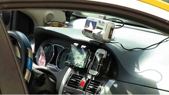 taxi interior