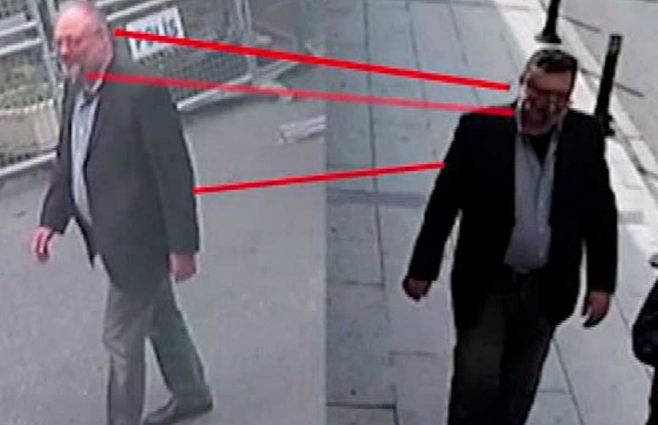 El montaje del asesinato es de tal magnitud que con un doble simularon la entrada y salida de Jamal Khashoggi del consulado saudita.
