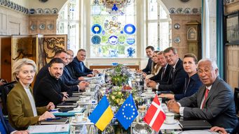 Zelenski con líderes europeos. Foto: AFP