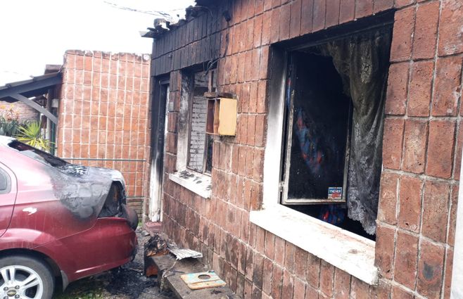 El incendio en la casa de Paso de los Toros.
